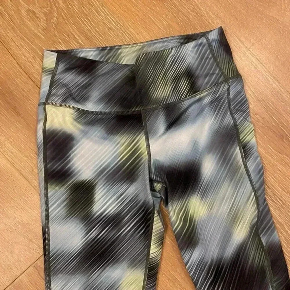 Athleta High Rise Alpine‎ Chaturanga Blue Yoga workout Ankle leggings size Small - Picture 3 of 6